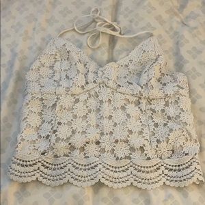 White halter top size m